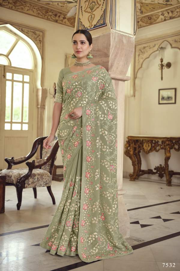 Arya Swarna 2 Party Wear Georgette Wedding Wear Heavy Latest Designer Saree Collection